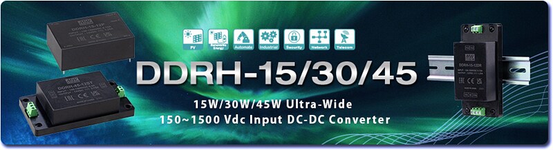 Infographic - MEAN WELL DDRH-15/30/45 DC-DC Converters